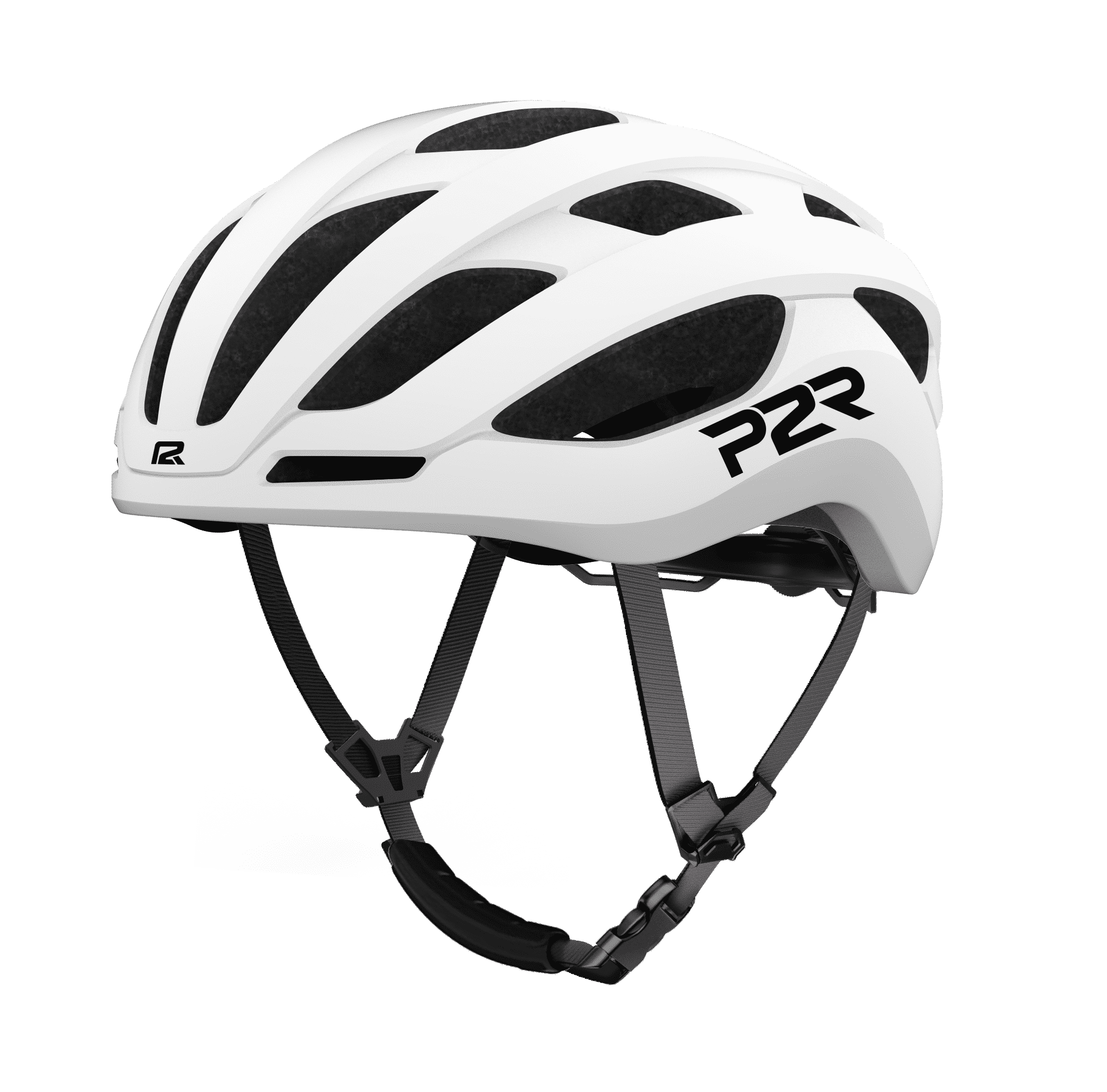 P2R Adult Road Bike Helmet with MIPS & USB Rear LED Light, White (52-55CM)