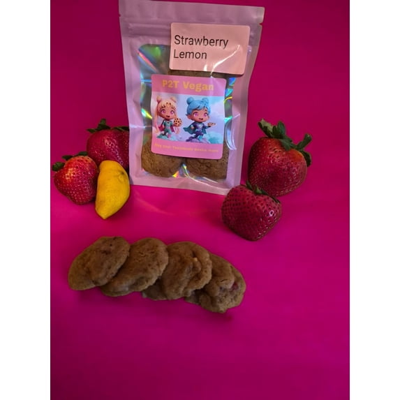 P2T Vegan Strawberry Lemon mini cookies bites