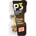 thumbnail image 1 of P3 Portable Protein Snack Pack with Dark Chocolate Almond Nut Clusters, Turkey & Cheddar Cheese, 2 oz Tray, 1 of 14