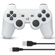P3 Controller Wireless Compatible with P3 Rechargable Remote Control Gamepad with Charging Cable for P3/PC,White
