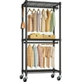 P3 Mini Rolling Clothes Rack, Clothing Racks for Hanging Clothes, Heavy