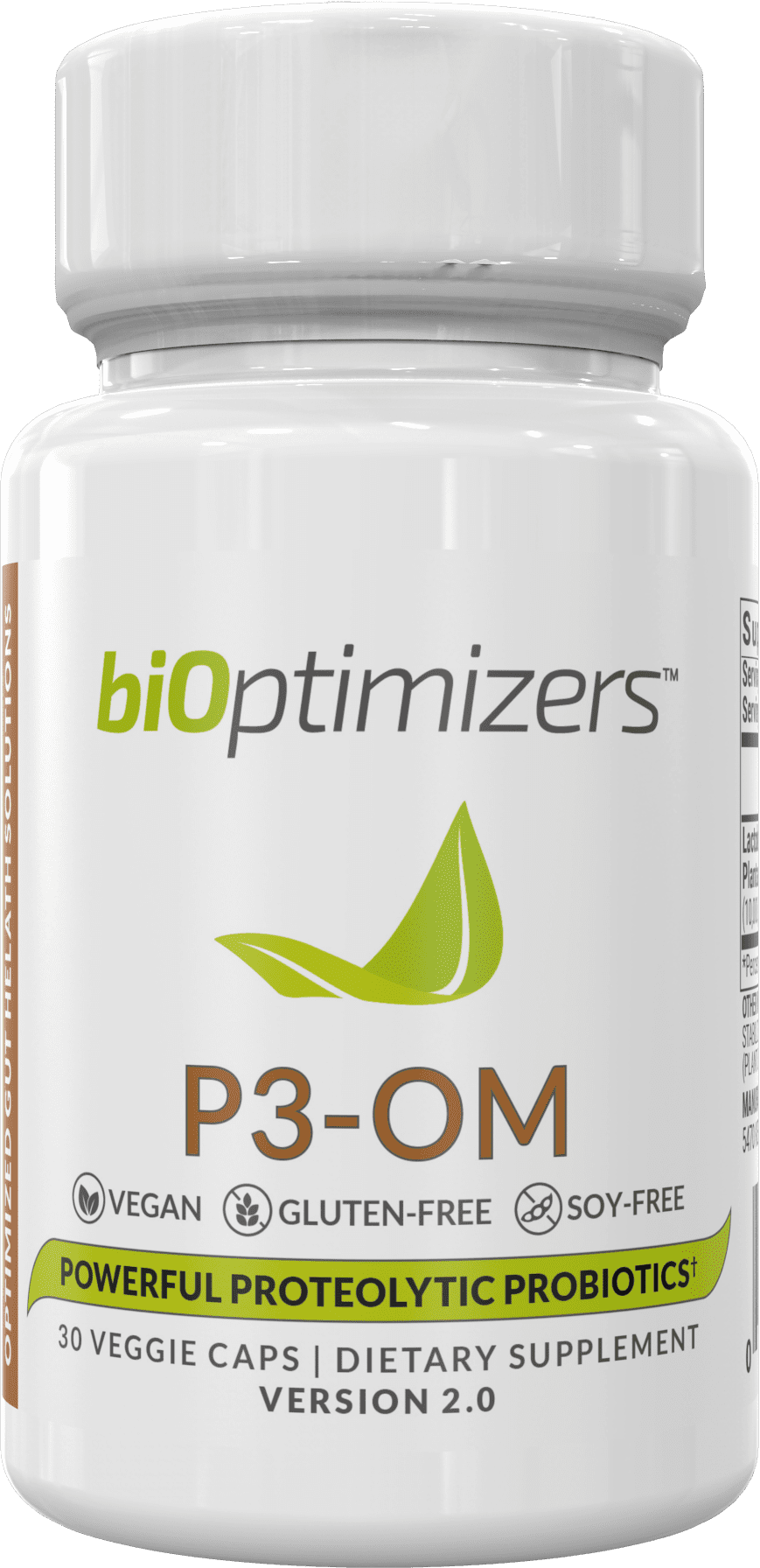 P3-OM by BiOptimizers - Probiotic and Prebiotic Supplement (30 Capsules)