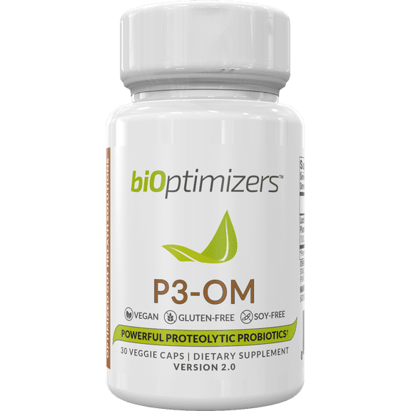 P3-OM by BiOptimizers - Probiotic and Prebiotic Supplement (30 Capsules)