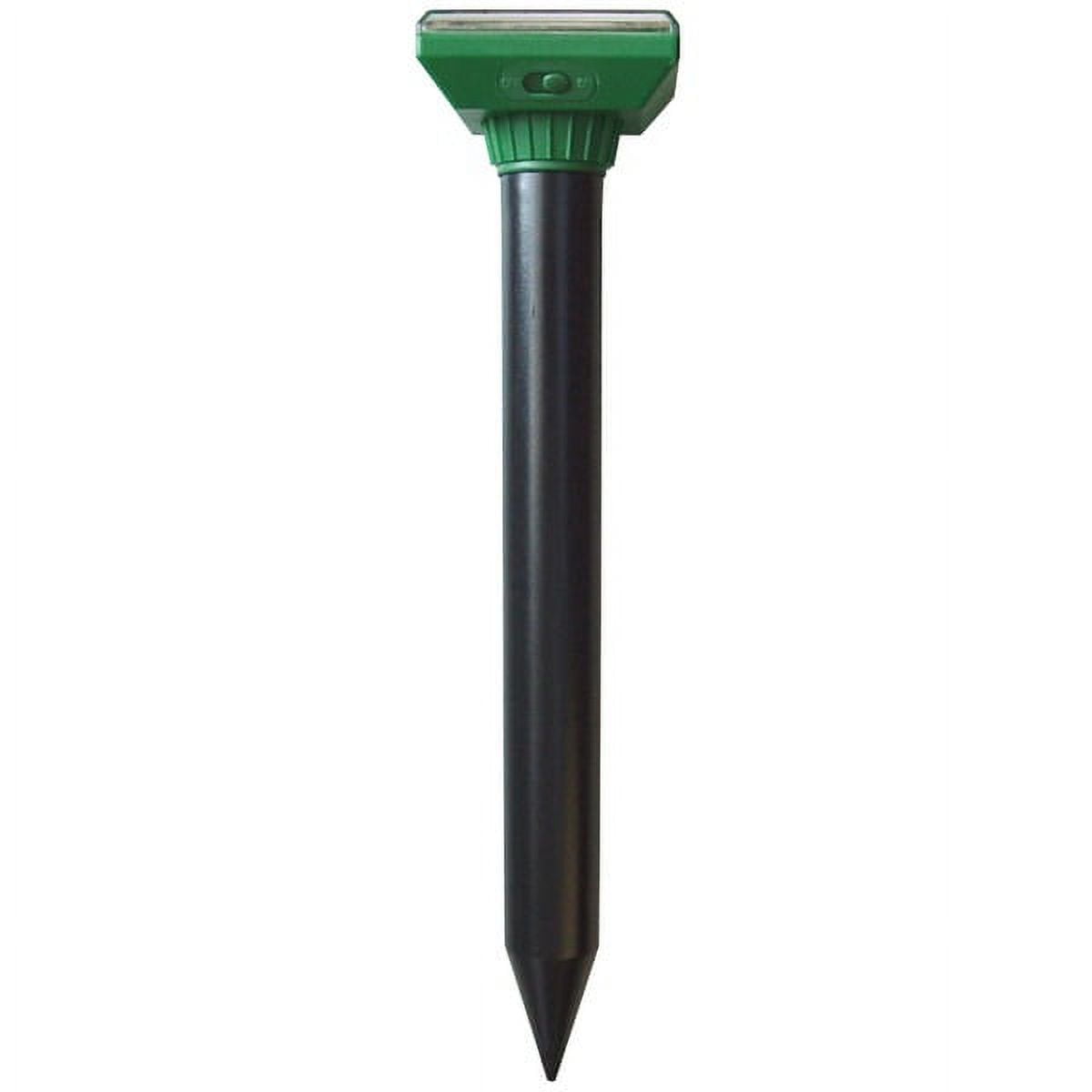 Solar-Powered Green and Black Mole Repellent Device