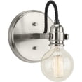 thumbnail image 1 of Progress Lighting, Axle Collection, 1-Light, Bath Vanity Light, Brushed Nickel, Vintage Style, 1 of 2