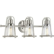 P300297-009-Progress Lighting-Conway - 3 Light Bath Vanity-Brushed Nickel Finish
