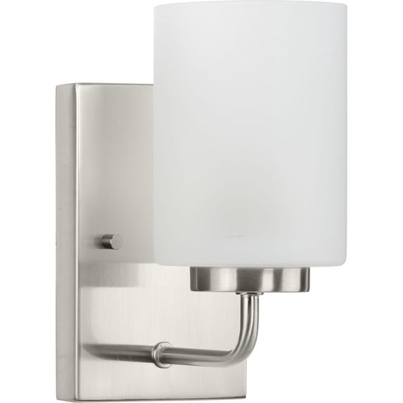 P300327-009-Progress Lighting-Merry - 1 Light Bath Vanity-Brushed Nickel Finish