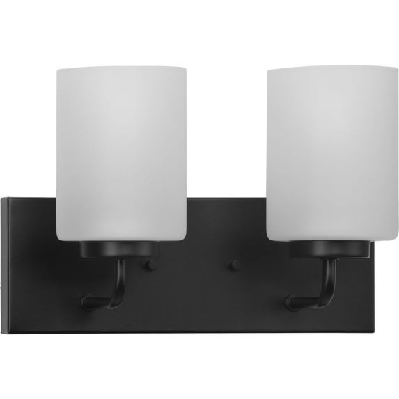 Merry Collection Two-Light Etched Glass Bath Vanity Wall Light