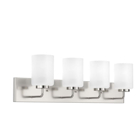 P300330-009-Progress Lighting-Merry - 4 Light Bath Vanity-Brushed Nickel Finish