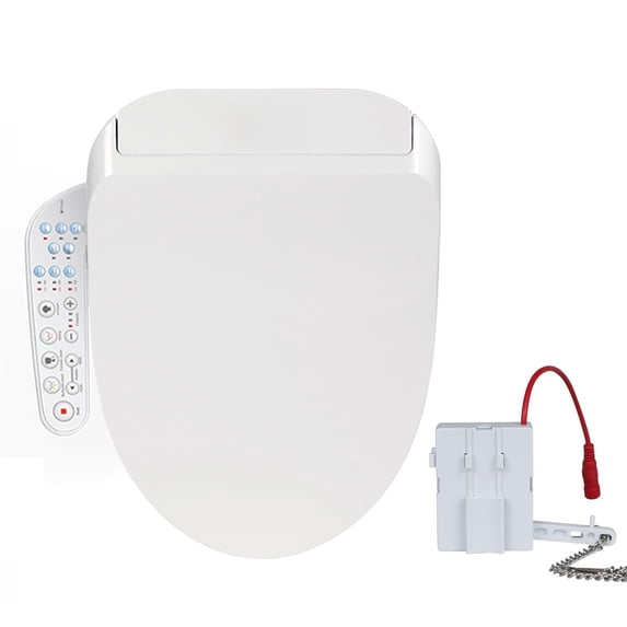 P30a Electric Bidet Toilet Seat - Smart Heated With Auto-flush Side Panel Control For Existing Toilets Quiet Close Lid & Warm Air Dryer Elongated