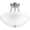 thumbnail image 1 of Progress Lighting Gather 1-Light LED Semi-Flush/Convertible Fixture in Brushed Nickel with Etched Glass Shade, 1 of 9
