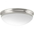 thumbnail image 1 of Progress Lighting, Etched Glass Collection, 1-Light Flush Mount, Brushed Nickel, Etched Glass, Material: Steel, 1 of 4
