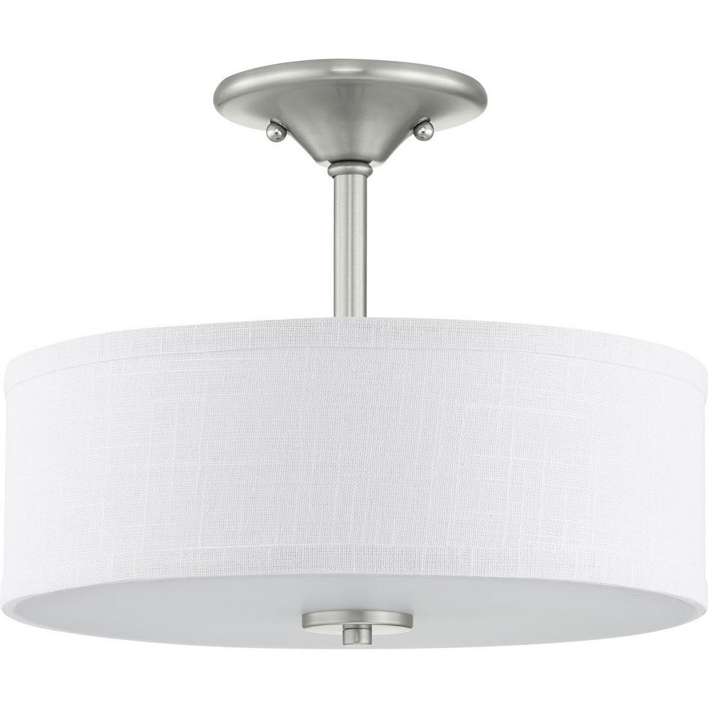 Progress Lighting, Inspire Collection, 2-Light Semi-Flush, Brushed ...