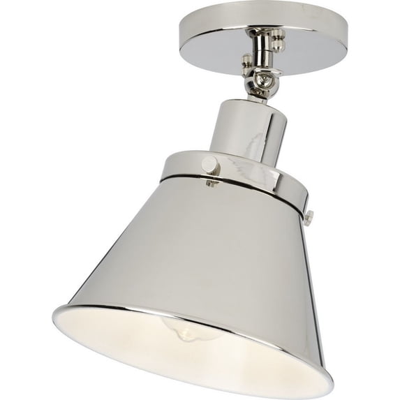 P350199-104-Progress Lighting-Hinton - 1 Light Flush Mount-Polished Nickel Finish