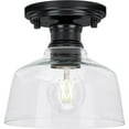 thumbnail image 1 of P350226-31M-Progress Lighting-Singleton - 1 Light Small Semi-Flush Mount In Farmhouse Style-7 Inches Tall and 7.62 Inches Wide-Matte Black Finish, 1 of 7