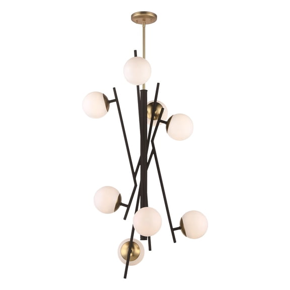 George Kovacs 8-LT LED Foyer Light - Weathered Black - P359-618-L