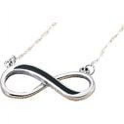 P377N Black Infinity Pendant 18" Chain