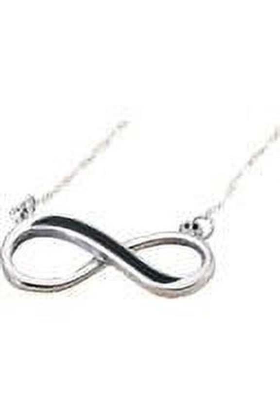 P377N Black Infinity Pendant 18" Chain