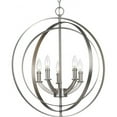 thumbnail image 1 of Progress Lighting Equinox 5-Light Chandelier Pendant, Steel, Burnished Silver, No Shade, 1 of 17