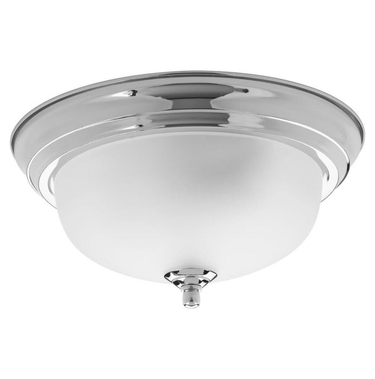 Polished Chrome Dome Glass Flush Mount Light