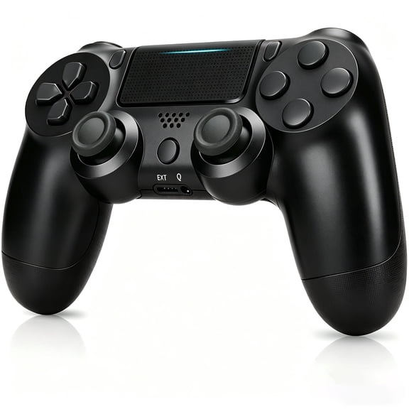 P4 Wireless Controller Gamepad for P4 Slim Pro PC with 6-Axis Gyro Dual Vibration - Black