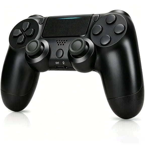 P4 Wireless Controller Gamepad for P4 Slim Pro PC with 6-Axis Gyro Dual Vibration - Black