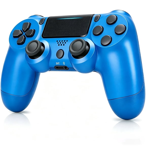 P4 Wireless Controller Gamepad for P4 Slim Pro PC with 6-Axis Gyro Dual Vibration (Blue)