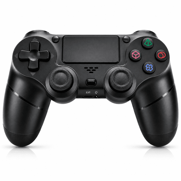 P4 Wireless Controller Gamepad for P4 Slim Pro PC with 6-Axis Gyro Dual Vibration (Black)