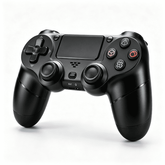 P4 Wireless Controller Gamepad for P4 Slim Pro PC with 6-Axis Gyro Dual Vibration (Black)