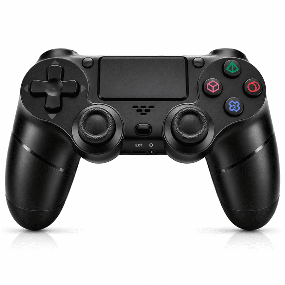 P4 Wireless Controller Gamepad for P4 Slim Pro PC with 6-Axis Gyro Dual Vibration (Black)