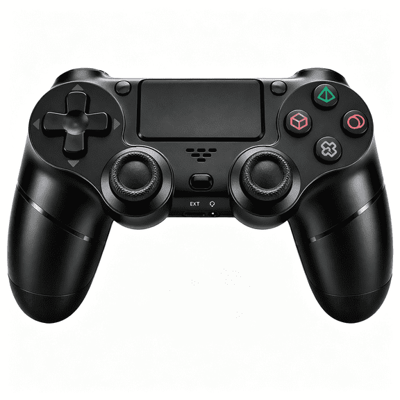 P4 Wireless Controller Gamepad for P4 Slim Pro PC with 6-Axis Gyro Dual Vibration (Black)