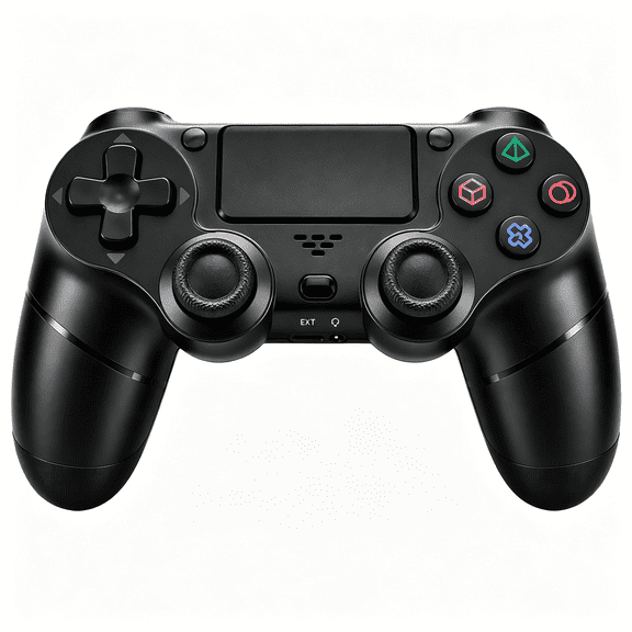 P4 Wireless Controller Gamepad for P4 Slim Pro PC with 6-Axis Gyro Dual Vibration (Black)