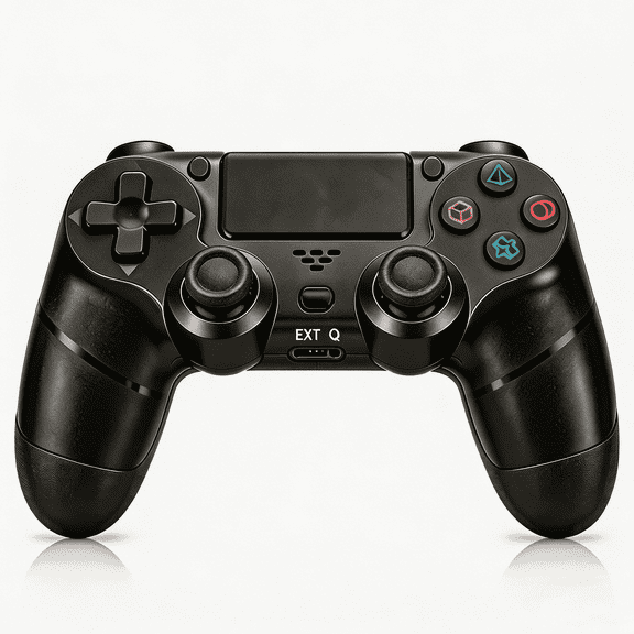 P4 Wireless Controller Gamepad for P4 Slim Pro PC with 6-Axis Gyro Dual Vibration (Black)