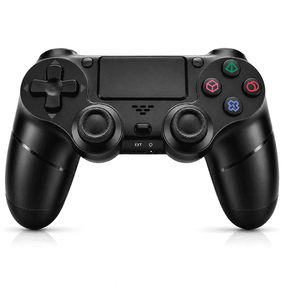 P4 Wireless Controller Gamepad for P4 Slim Pro PC with 6-Axis Gyro Dual Vibration (Black)