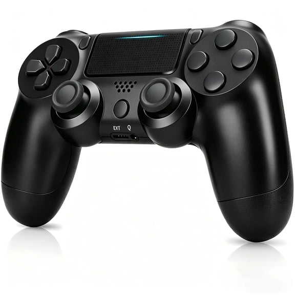 P4 Wireless Controller Gamepad for P4 Slim Pro PC with 6-Axis Gyro Dual Vibration (Black)