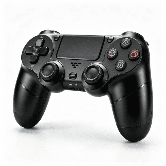 P4 Wireless Controller Gamepad for P4 Slim Pro PC with 6-Axis Gyro Dual Vibration (Black)