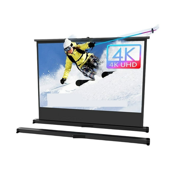 P40 40 inch Portable Projector Screen HD 16:9 Pull Up Tabletop Projection Screen with Foldable Stand for Indoor Outdoor ,Anti-Crease
