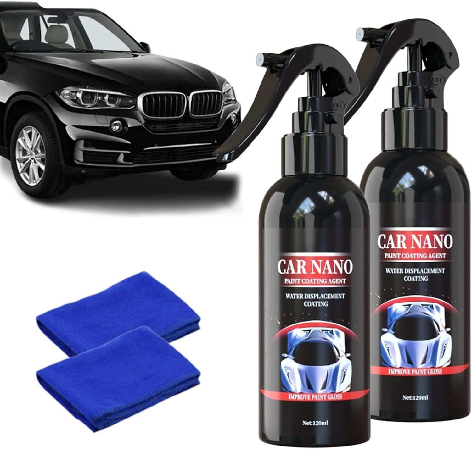 Quick Effect 3-in-1 Auto Versiegelungsspray - Nano Beschichtung Für Lack, Kratzer Entfernen & Politur