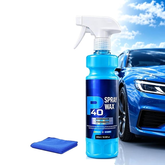 P40 Spray Wax, P40 Detailer Spray Wax, P40 Detailer Spray With Carnauba, Quick Effect Car Coating Spray, Waterproof Stain Resistant Auto Surfaces Care, For Paint, Glass, Plastic