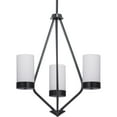 thumbnail image 1 of P400021 Elevate 3 Light 21-3/4" Wide Pillar Candle Chandelier with Etched Glass Shades, 1 of 2