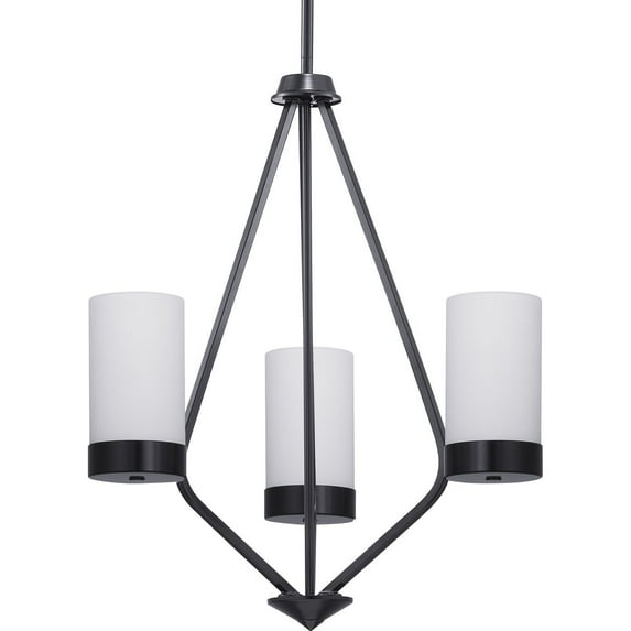 P400021 Elevate 3 Light 21-3/4" Wide Pillar Candle Chandelier with Etched Glass Shades