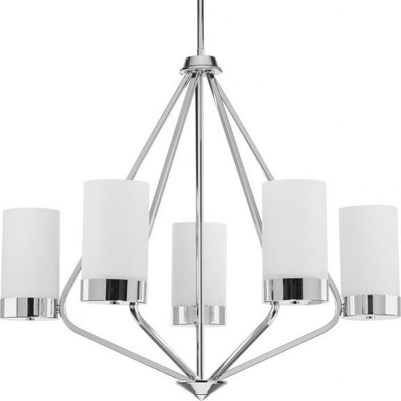 P400022-015-Progress Lighting-Elevate - Chandeliers Light - 5 Light in Mid-Century Modern style - 27.38 Inches wide by 23 Inches high-Polished Chrome
