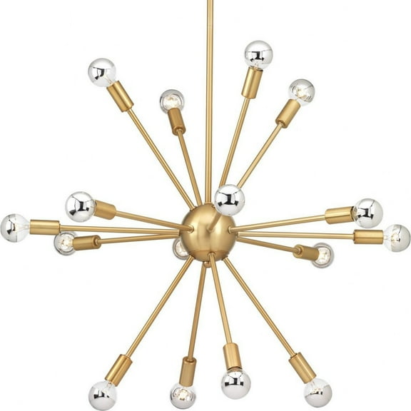 P400041-109-Progress Lighting-Ion - Chandeliers Light - 16 Light in Mid-Century Modern style - 24.19 Inches wide by 25.5 Inches high-Brushed Bronze