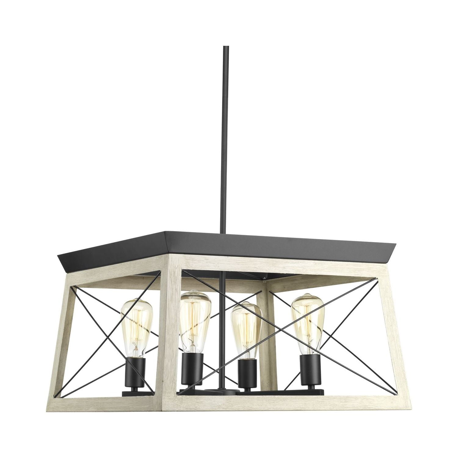 Briarwood 4-Light Graphite and Faux Wood Chandelier