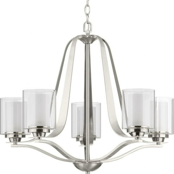 P400095-009-Progress Lighting-Kene - Chandeliers Light - 5 Light - Cylinder Shade in Modern Craftsman and Modern style - 27.25 Inches wide by 22.5