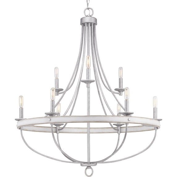 P400159-141-Progress Lighting-Gulliver - Chandeliers Light - 9 Light in Coastal style - 35.25 Inches wide by 40.5 Inches high-Galvanized Finish