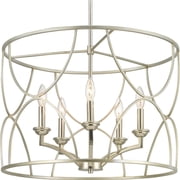 P400178-134-Progress Lighting-Landree - Chandeliers Light - 5 Light in Luxe and New Traditional style - 23 Inches wide by 16 Inches high-Silver Ridge