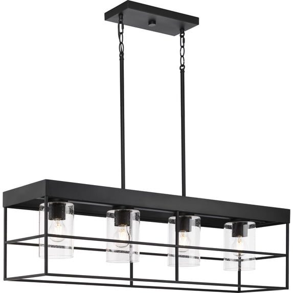 P400312-31M-Progress Lighting-Burgess - 4 Light Island In Modern Style-11.25 Inches Tall and 9.37 Inches Wide-Matte Black Finish