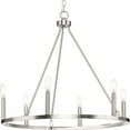 thumbnail image 1 of Progress Lighting Gilliam 6-Light Chandelier, Brushed Nickel, Steel, Classic Form, Elegant Presence, Ambient Illumination, 1 of 9