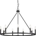 thumbnail image 1 of P400314-31M-Progress Lighting-Gilliam - 9 Light Chandelier In New Traditional Style-26.5 Inches Tall and 35.5 Inches Wide-Matte Black Finish, 1 of 10